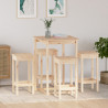 Set de bar 5 piezas madera maciza de pino 1