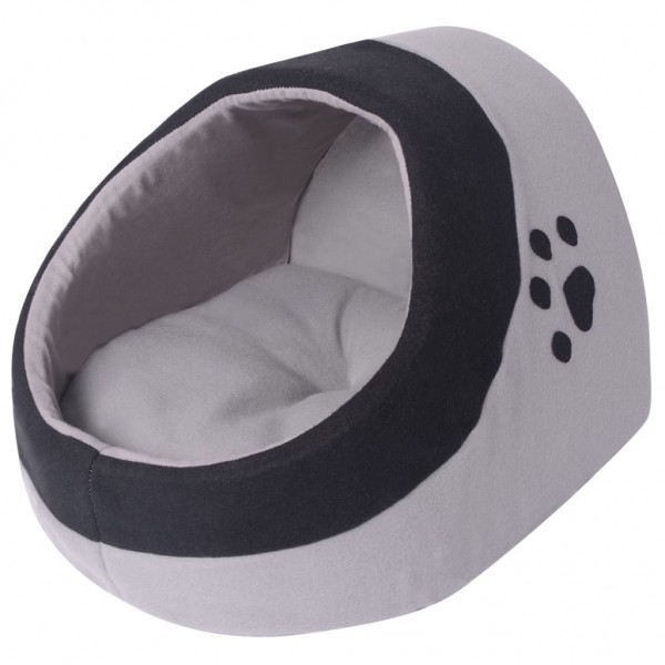Cama cubo para gatos tamaño M gris y negra D