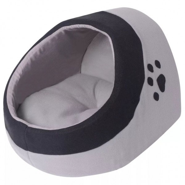 Cama cubo para gatos tamaño L gris y negra D