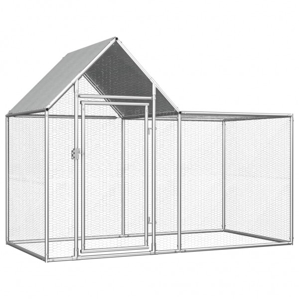 Gallinero de acero galvanizado 2x1x1.5 m D