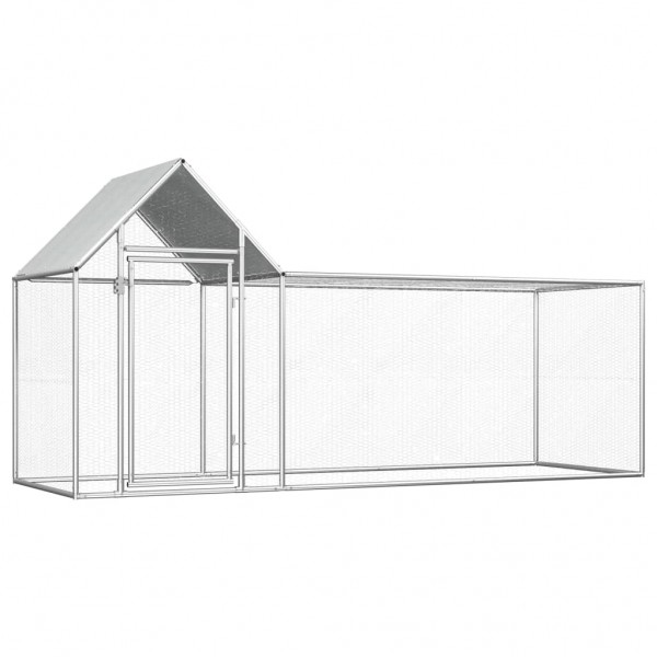 Gallinero de acero galvanizado 3x1x1.5 m D