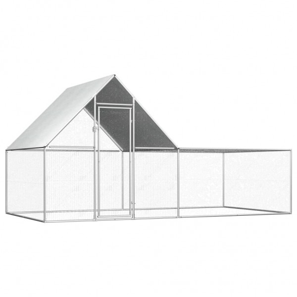 Gallinero de acero galvanizado 4x2x2 m D