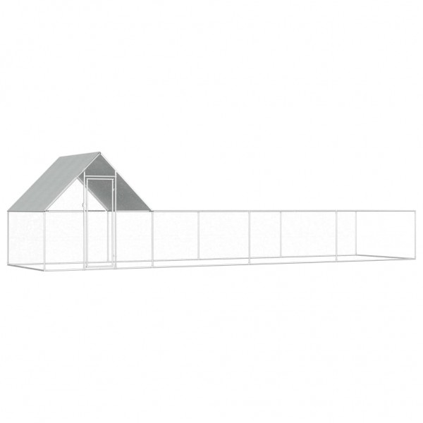 Gallinero de acero galvanizado 8x2x2 m D