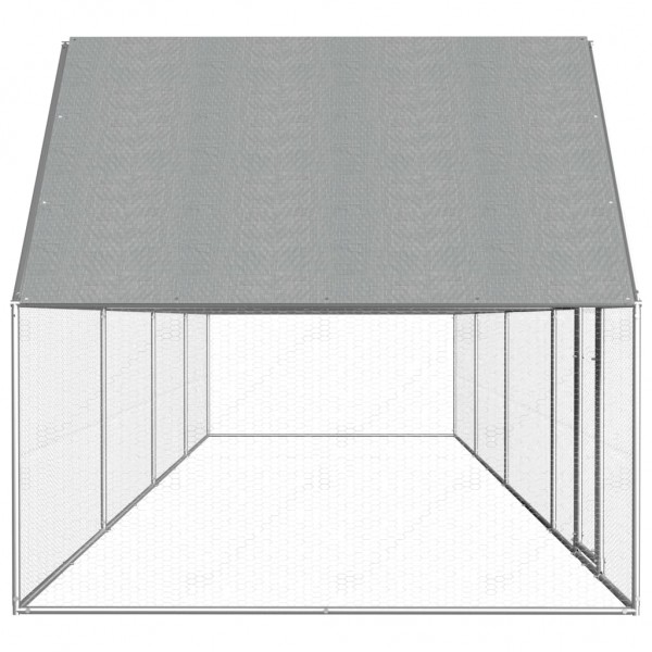 Gallinero de acero galvanizado 8x2x2 m M 3