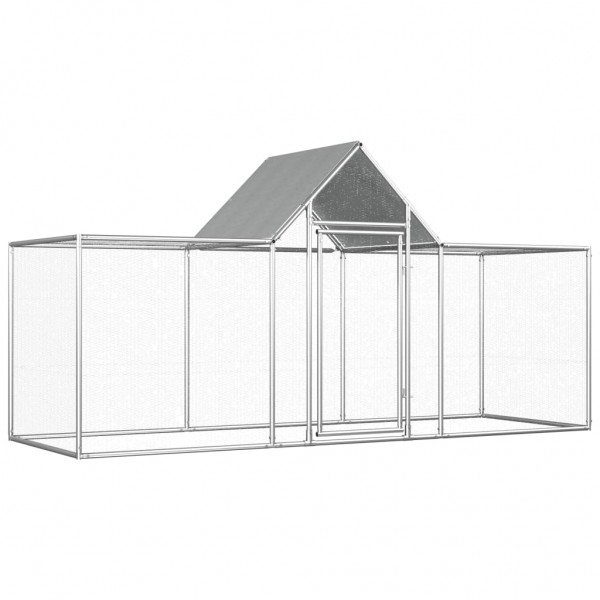 Gallinero de acero galvanizado 3x1x1.5 m D