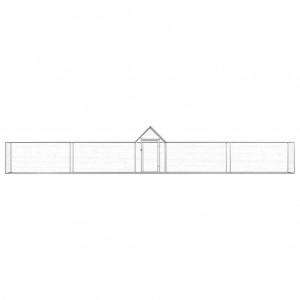 Galinheiro 9x1x1.5 m aço galvanizado H