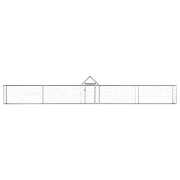 Galinheiro 9x1x1.5 m aço galvanizado M 2
