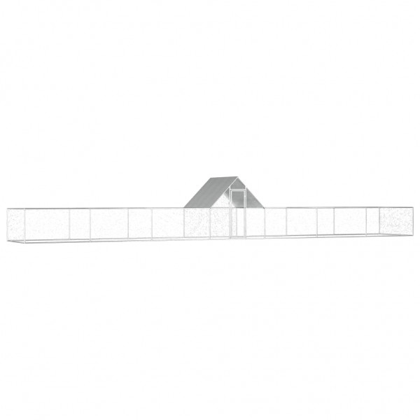 Gallinero de acero galvanizado 14x2x2 m D