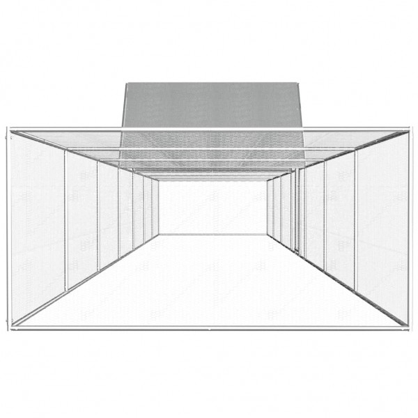 Galinheiro 14x2x2 m aço galvanizado M 3