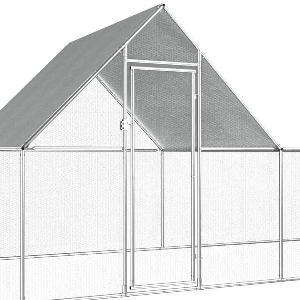 Gallinero de acero galvanizado 14x2x2 m M 4