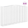 Cestos gabião arqueados 10 pcs 400x50x220/240 ferro galvanizado 2