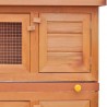 Casa de animales pequeños jaula conejera 4 puertas madera 4
