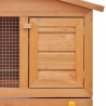Casa de animales pequeños jaula conejera 3 puertas madera 4