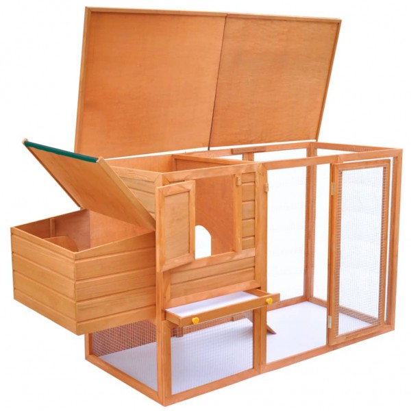 Gallinero de madera con 1 jaula para huevos M 5