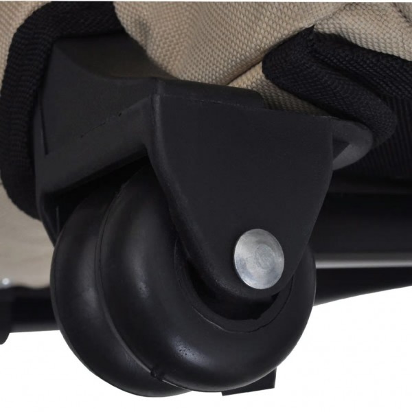 Carrinho para animais de estimação polivalente e dobrável bege M 5