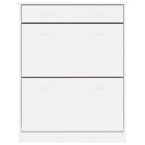 Mueble zapatero ALTA madera maciza de pino blanco 77x35x96 cm M 4