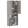 Aparador alto madera contrachapada gris sonoma 69.5x34x180 cm 3