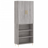 Aparador alto madera contrachapada gris sonoma 69.5x34x180 cm 2