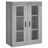 Aparador alto madera contrachapada gris sonoma 69.5x34x180 cm 5