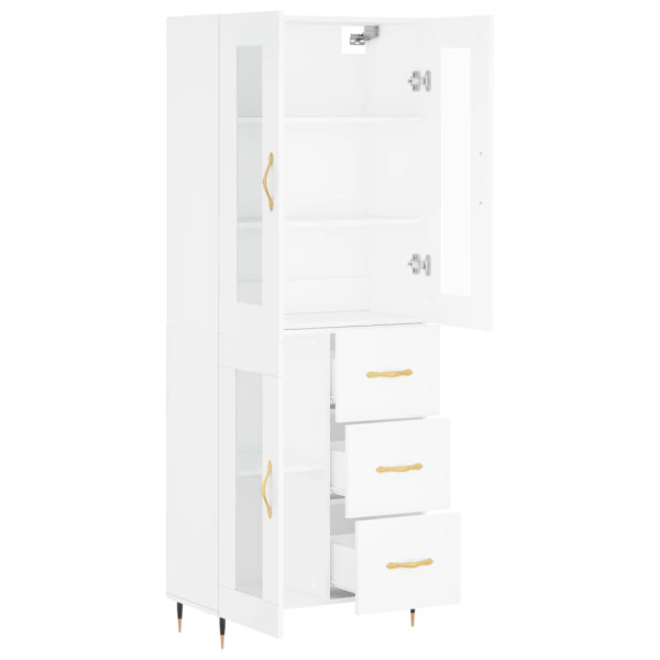 Armário alto 69.5x34x180 cm derivados de madeira branco M 4