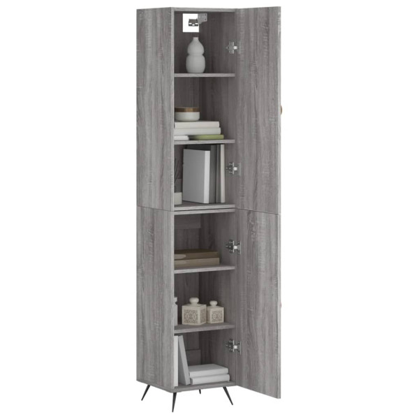 Aparador alto madera contrachapada gris Sonoma 34.5x34x180 cm M 3