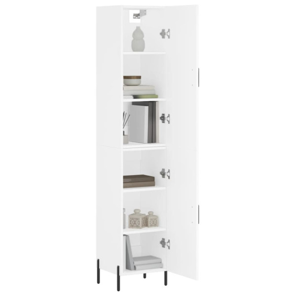 Aparador alto madera contrachapada blanco 34.5x34x180 cm M 3