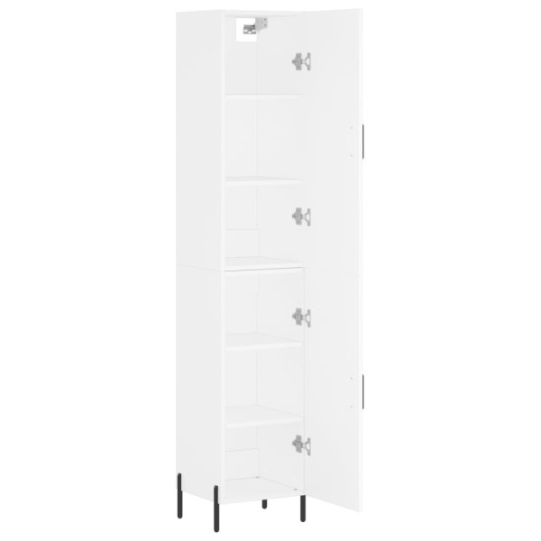 Aparador alto madera contrachapada blanco 34.5x34x180 cm M 4