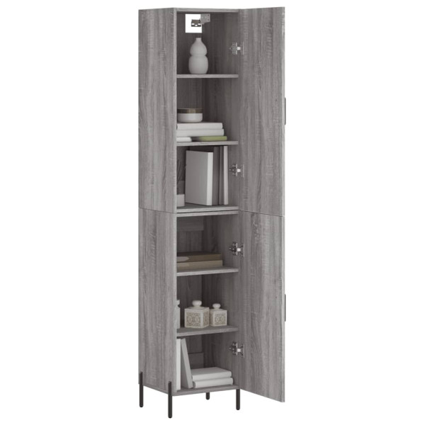 Aparador alto madera contrachapada gris Sonoma 34.5x34x180 cm M 3