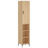 Aparador de madera contrachapada roble Sonoma 34.5x34x180 cm 2