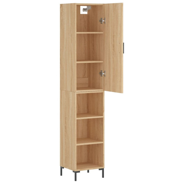 Aparador de madera contrachapada roble Sonoma 34.5x34x180 cm M 4