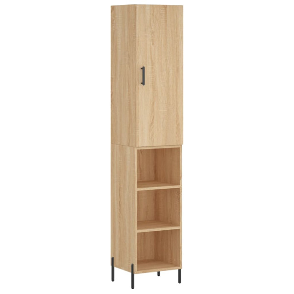Aparador de madera contrachapada roble Sonoma 34.5x34x180 cm M 2