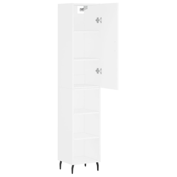 Aparador alto madera contrachapada blanco 34.5x34x180 cm M 4