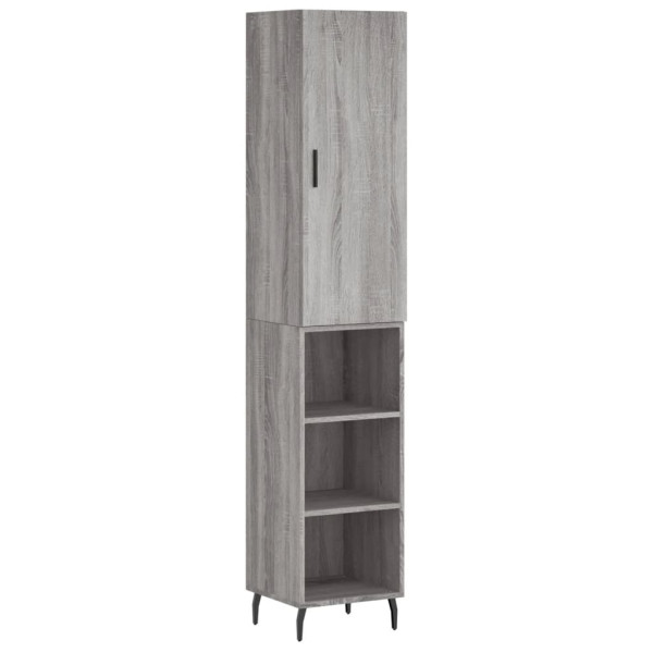 Aparador alto madera contrachapada gris Sonoma 34.5x34x180 cm M 2