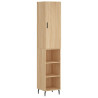 Aparador de madera contrachapada roble Sonoma 34.5x34x180 cm 2