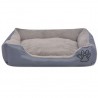Cama para perro con cojín acolchado talla XL gris 3