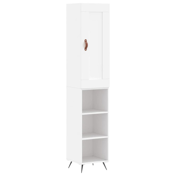 Aparador alto madera contrachapada blanco 34.5x34x180 cm M 2