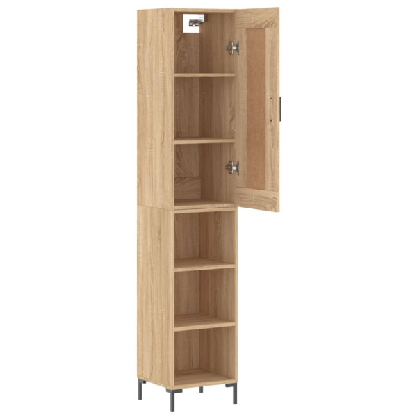 Aparador de madera contrachapada roble Sonoma 34.5x34x180 cm M 4