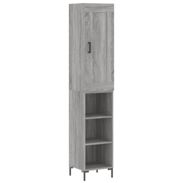 Aparador alto madera contrachapada gris Sonoma 34.5x34x180 cm M 2
