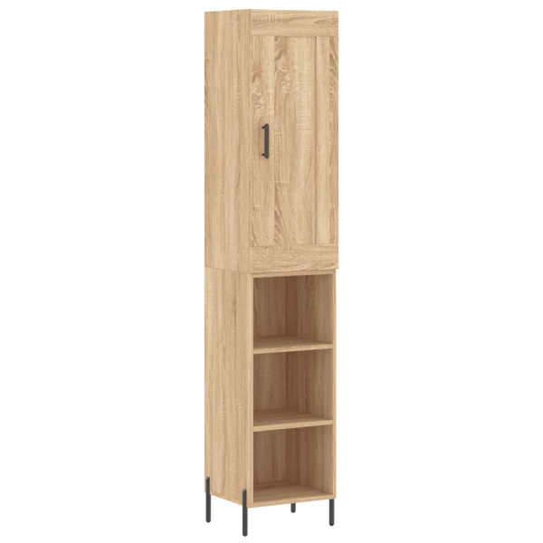 Aparador de madera contrachapada roble Sonoma 34.5x34x180 cm M 2