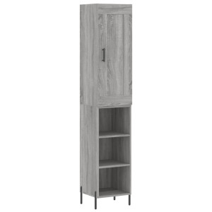 Aparador alto madera contrachapada gris Sonoma 34.5x34x180 cm H