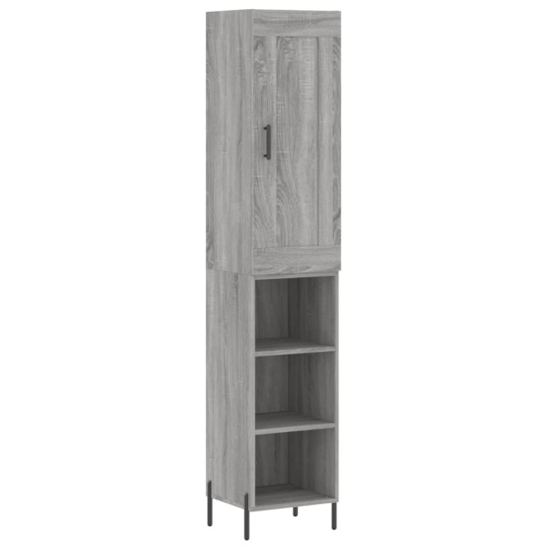 Aparador alto madera contrachapada gris Sonoma 34.5x34x180 cm M 2