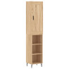 Aparador de madera contrachapada roble Sonoma 34.5x34x180 cm 2