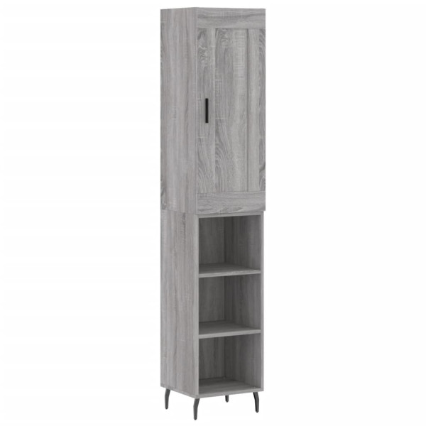Aparador alto madera contrachapada gris Sonoma 34.5x34x180 cm M 2
