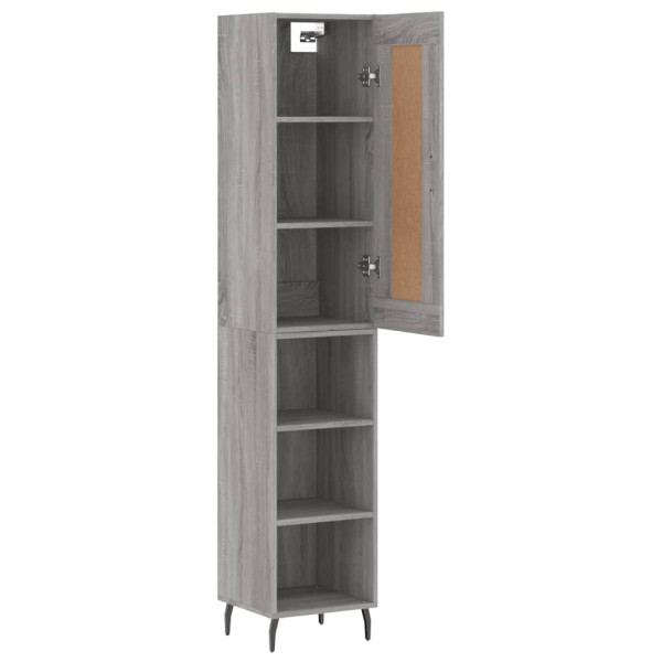 Aparador alto madera contrachapada gris Sonoma 34.5x34x180 cm M 4
