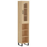 Aparador de madera contrachapada roble Sonoma 34.5x34x180 cm 2