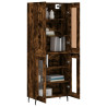 Aparador alto madera contrachapada roble ahumado 69.5x34x180 cm 3