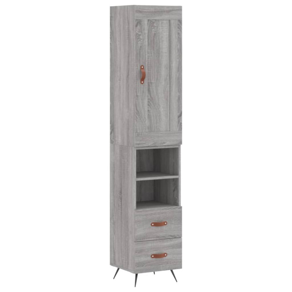 Aparador alto madera contrachapada gris Sonoma 34.5x34x180 cm M 2