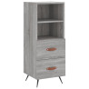 Aparador alto madera contrachapada gris Sonoma 34.5x34x180 cm 5