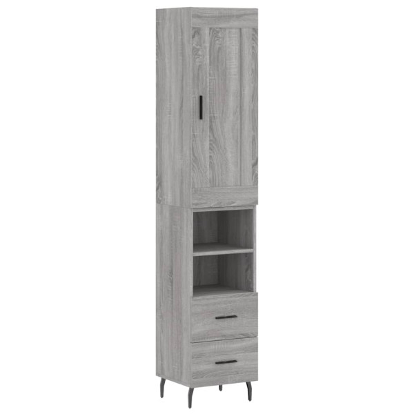 Aparador alto madera contrachapada gris Sonoma 34.5x34x180 cm M 2