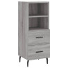 Aparador alto madera contrachapada gris Sonoma 34.5x34x180 cm 5